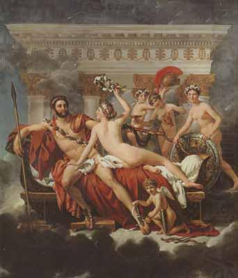 Jacques-Louis David Mars disarmed by venus and the three graces (mk02) china oil painting image